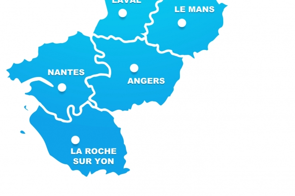 Carte Le Mans - Pays de la Loire