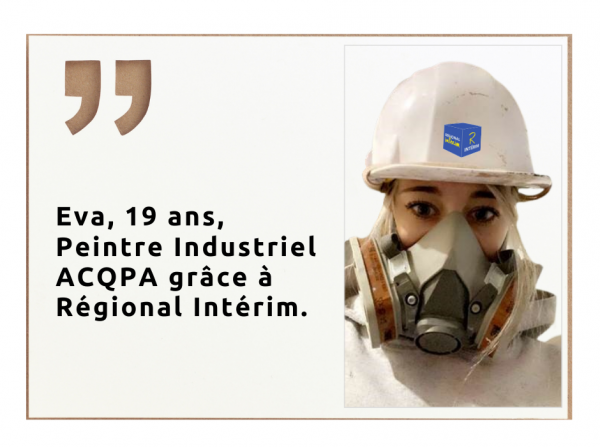 Eva, Peintre Industriel avec Regional Interim Eva, Peintre Industriel avec Regional Interim